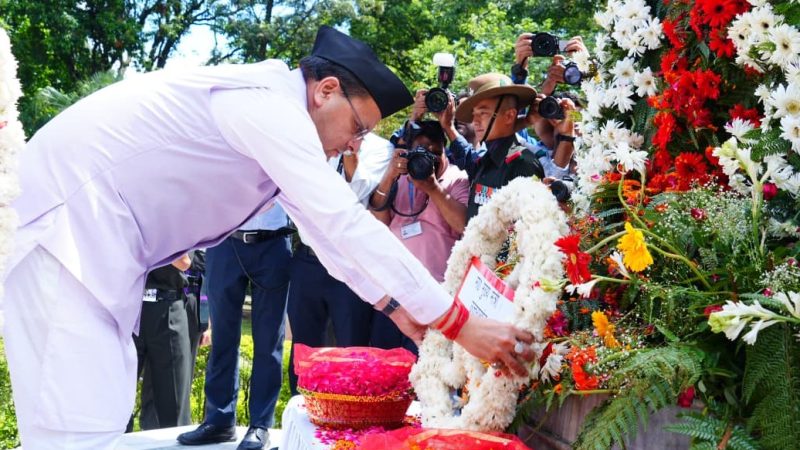 मुख्यमंत्री धामी ने कारगिल शहीदों को दी’ भावभीनी श्रद्धांजलि